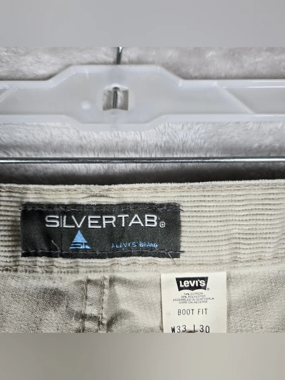 Vintage Levi's Silvertab Boot Fit Corduroy Pants Mens 33x30 Tan Skater Y2K Bell